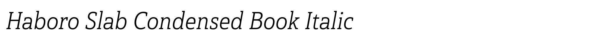 Haboro Slab Condensed Book Italic image